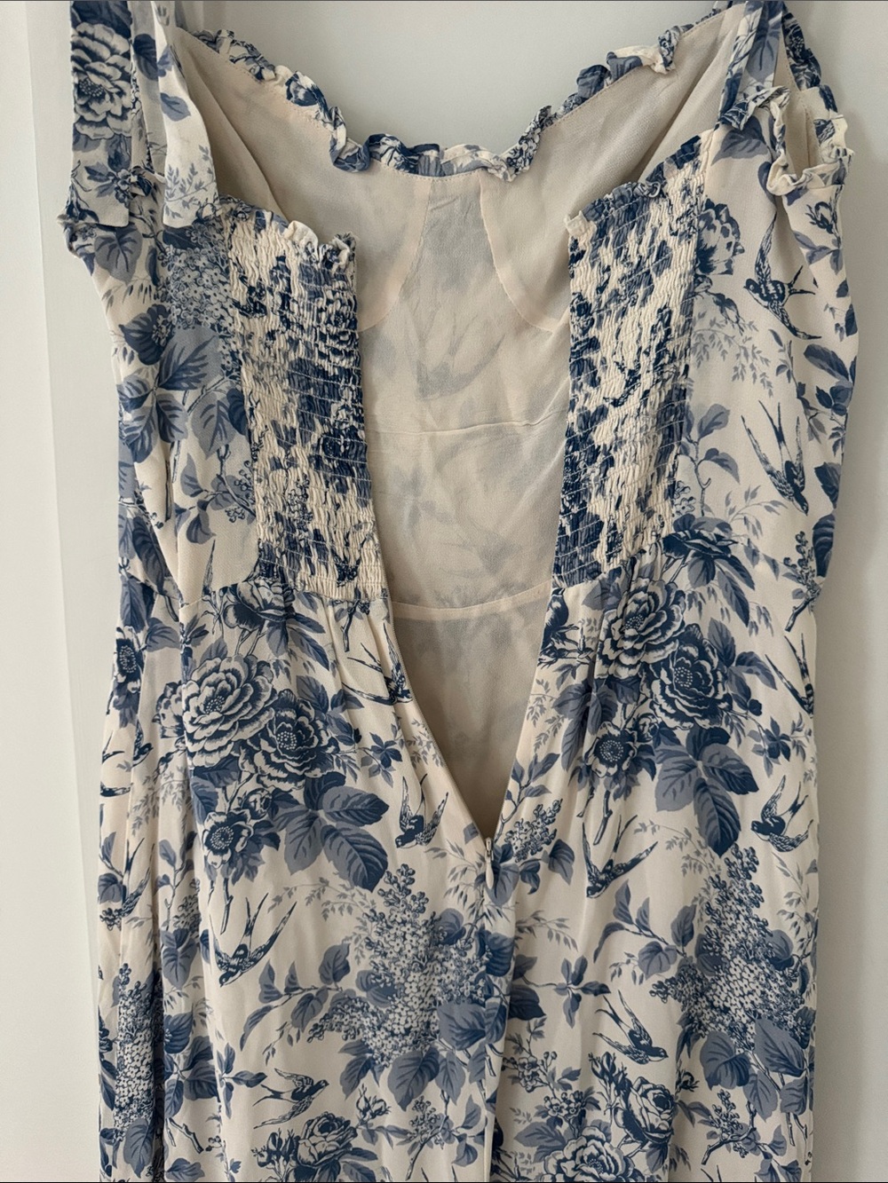 REFORMATION Blue White Floral Nikita Dress 10 - Picture 8 of 11